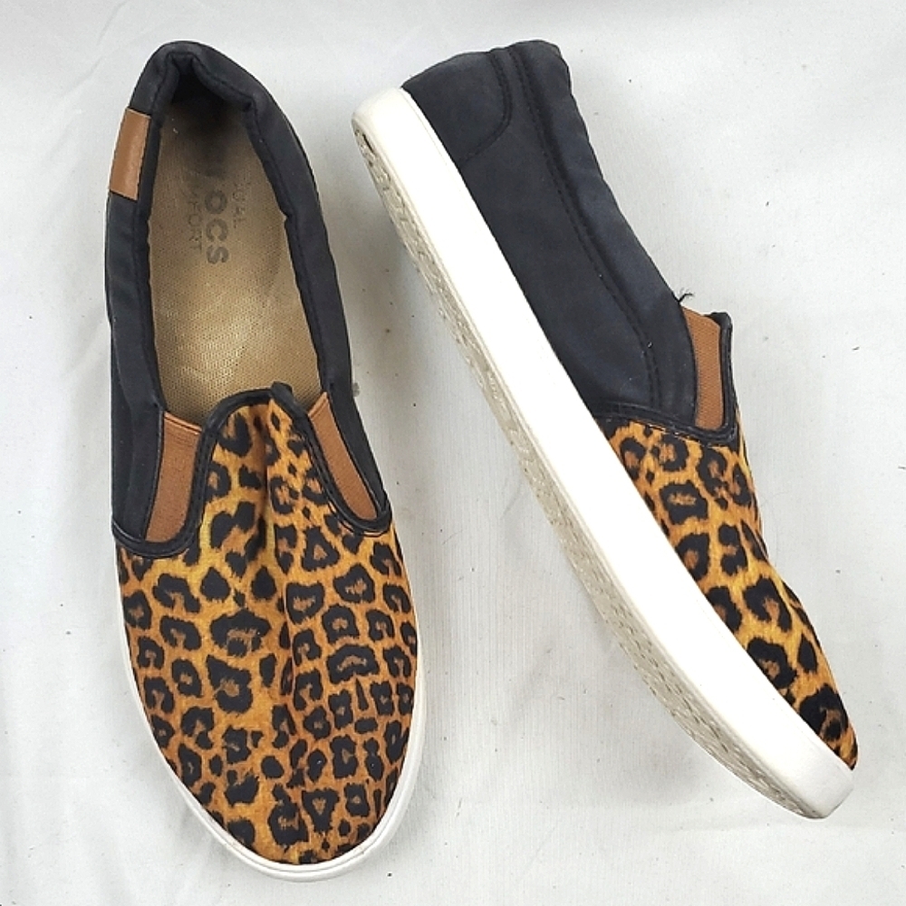 Crocs Citilane‎ Leopard Print Slip On Sneaker